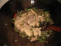 干豆角炒肉片