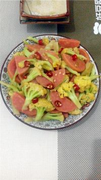 火腿炒菜花