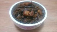 红烧肉焖豇豆茄子干