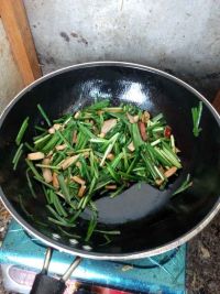 肉丝香干炒韭菜