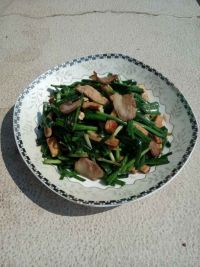 肉丝香干炒韭菜
