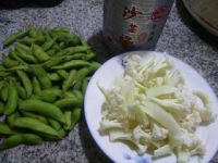 沙茶酱毛豆炒花菜