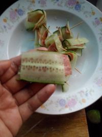 培根黄瓜卷