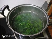 香菇豆泡菠菜汤