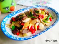 蒜香茭白炒卤牛肉