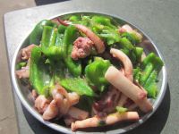 鱿鱼炒芥菜青椒