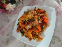 彩椒烧豆腐
