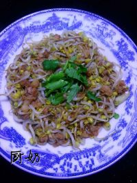 银芽炒肉松