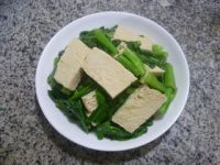 冻豆腐煮油菜蕻
