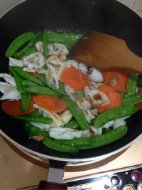 扁豆炒鲜鱿
