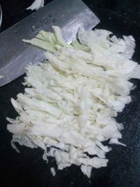 白菜虾米蛋煮饭