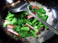 红培根炒菜芯