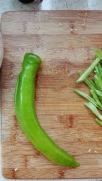 肉丝青椒炒芸豆