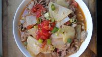 肉片炒土豆番茄
