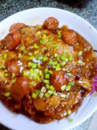 糖醋香肠煎鸡蛋