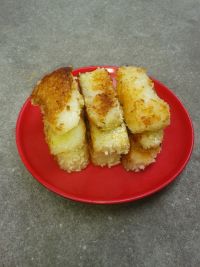 面包糠鸡蛋煎年糕