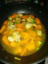青椒胡萝卜鸡腿