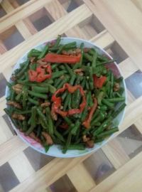 豆角炒肉丝