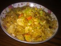 简单炒麻食