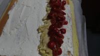 <手工美食>手绘碎花蛋糕卷的做法4
