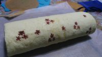 <手工美食>手绘碎花蛋糕卷的做法7