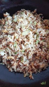 自创鱿鱼鸡蛋蔬菜饭
