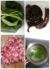 青菜瘦肉粥