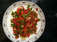 自创辣椒炒鸭肉
