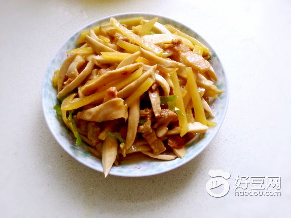 杏鲍菇土豆炒肉片
