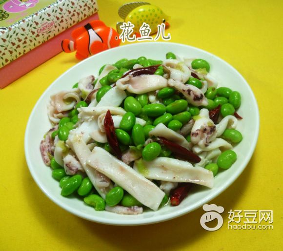 毛豆炒鱿鱼