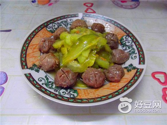 牛肉丸炒苦瓜