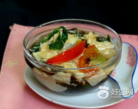 腐竹紫菜补钙汤