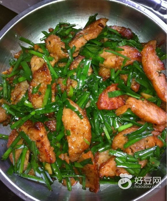 肉卷炒韭菜