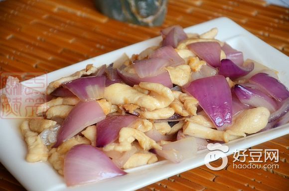 紫皮洋葱炒鸡片