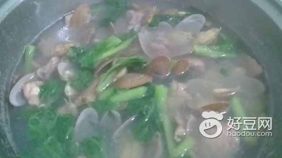 美味花甲螺芥菜瘦肉汤
