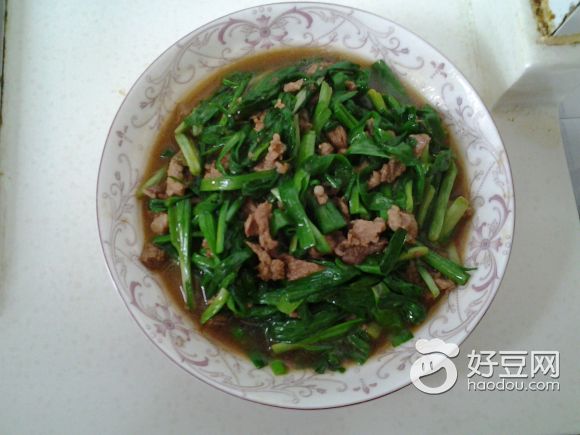 羊肉丝炒大蒜