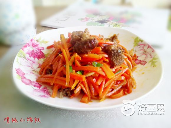 葱香胡萝卜丝小炒牛肉