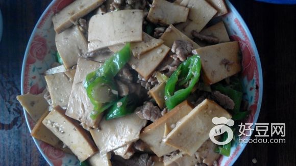 豆腐干炒肉片