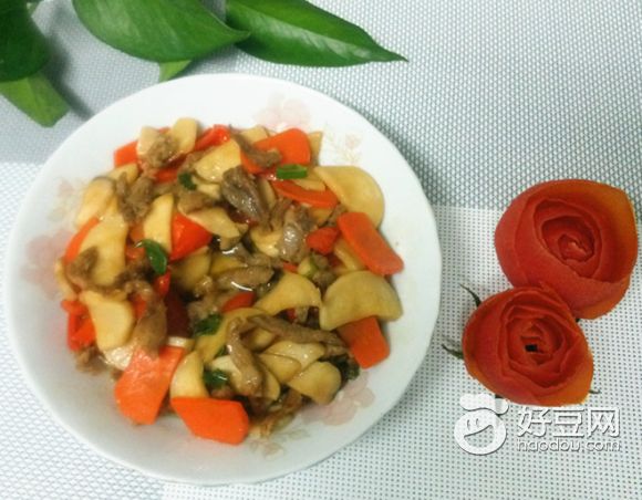 牛肉丝炒杏鲍菇