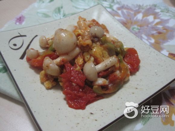 番茄海鲜菇炒蛋