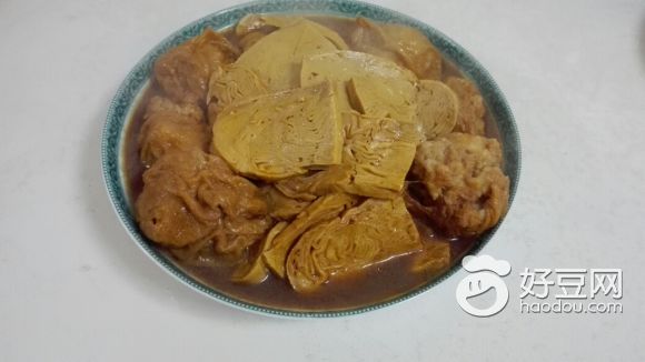 豆干烧肉圆