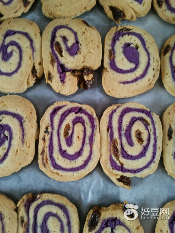 紫薯葡萄干饼干