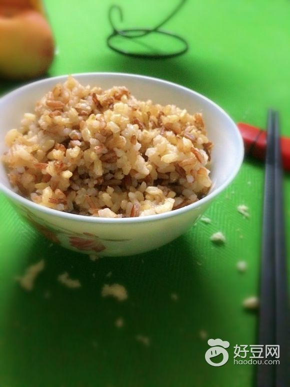 豆浆煮红米糙米饭