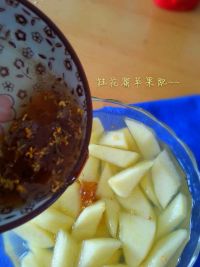 桂花蜂蜜苹果配