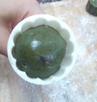 抹茶豆沙月饼