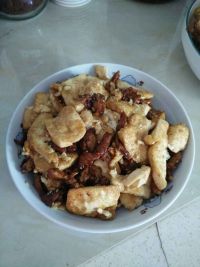 煎豆腐炒肉丝