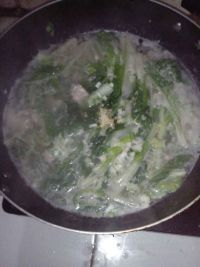 小白菜肉片汤