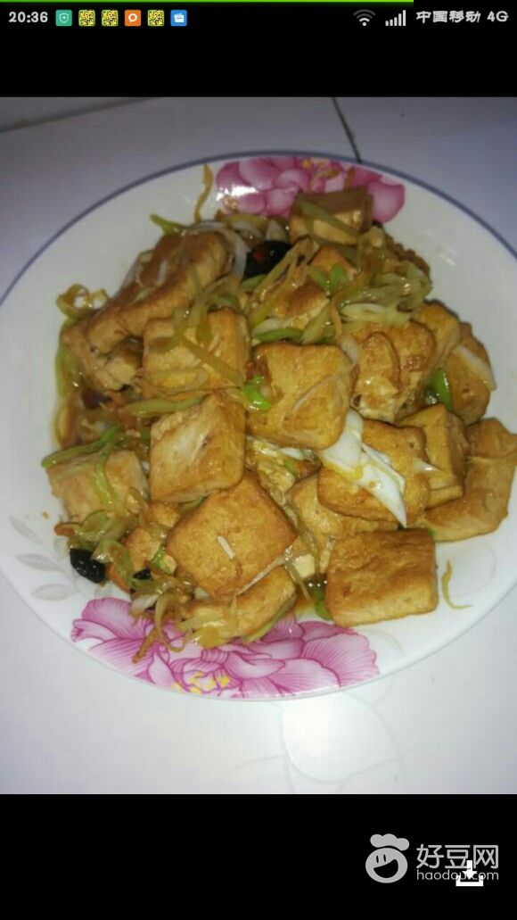 葱烧豆腐
