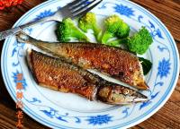 孜然煎秋刀鱼