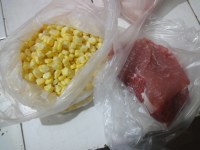 玉米炒肉末